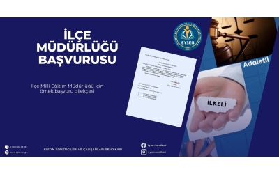 İLÇE MİLLİ EĞİTİM MÜDÜRLÜĞÜ TALEP DİLEKÇESİ