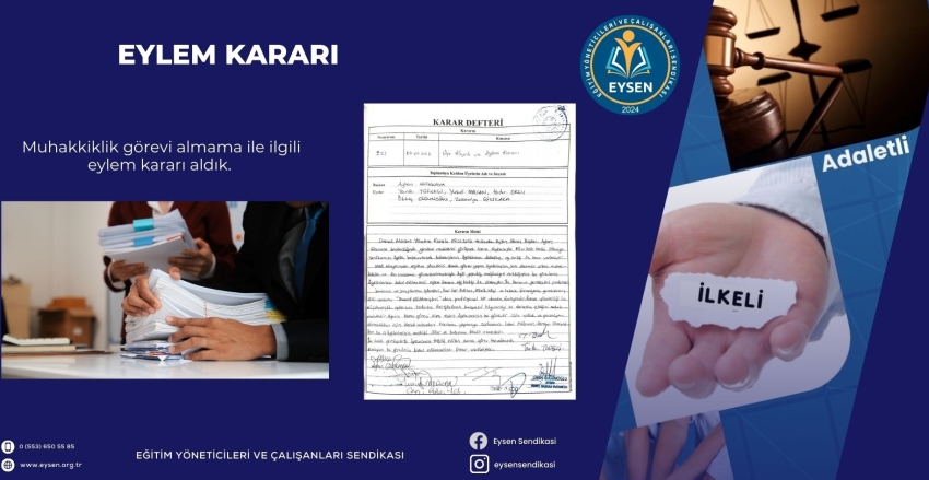 MUHAKKİKLİK GÖREVİ EYLEM KARARI