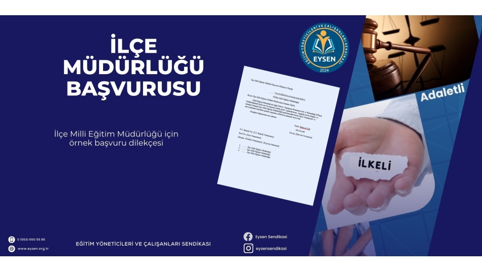 İLÇE MİLLİ EĞİTİM MÜDÜRLÜĞÜ TALEP DİLEKÇESİ